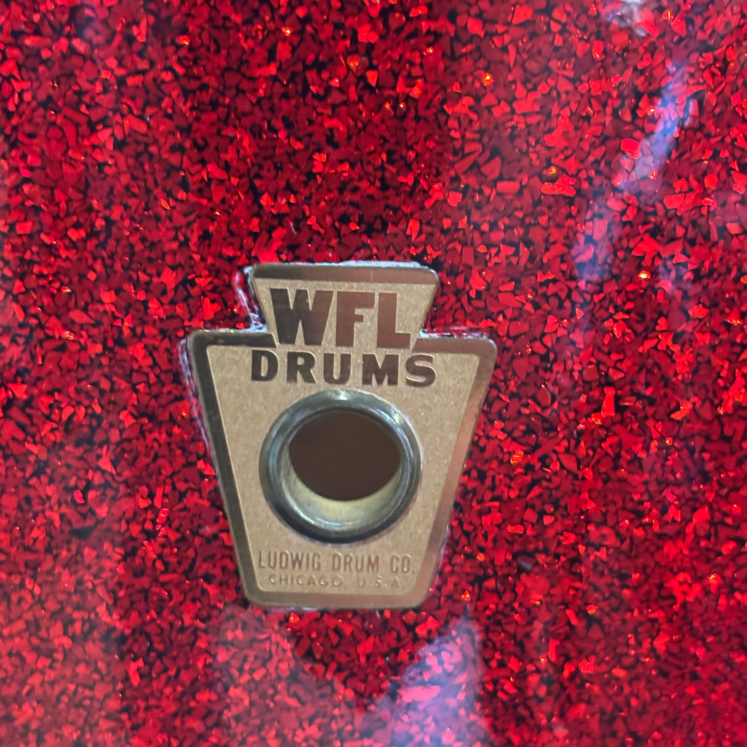 WFL Red Glitter 3pc 1957 13/16/22 CONSIGNMENT DRUM KIT WFL