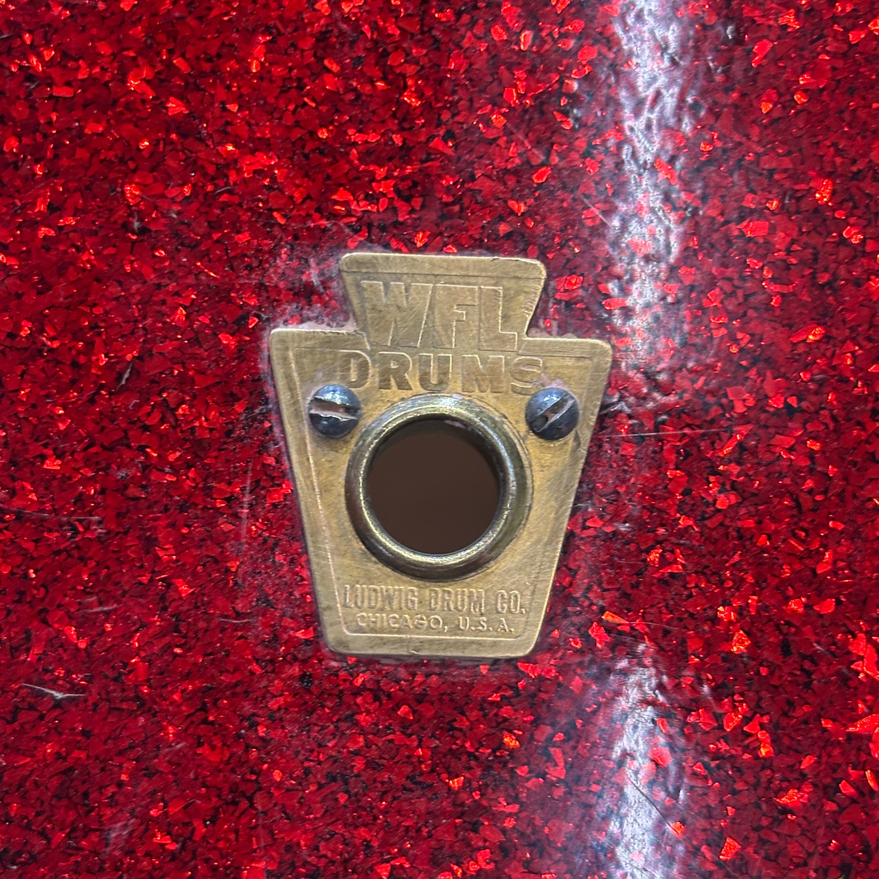 WFL Red Glitter 3pc 1957 13/16/22 CONSIGNMENT DRUM KIT WFL