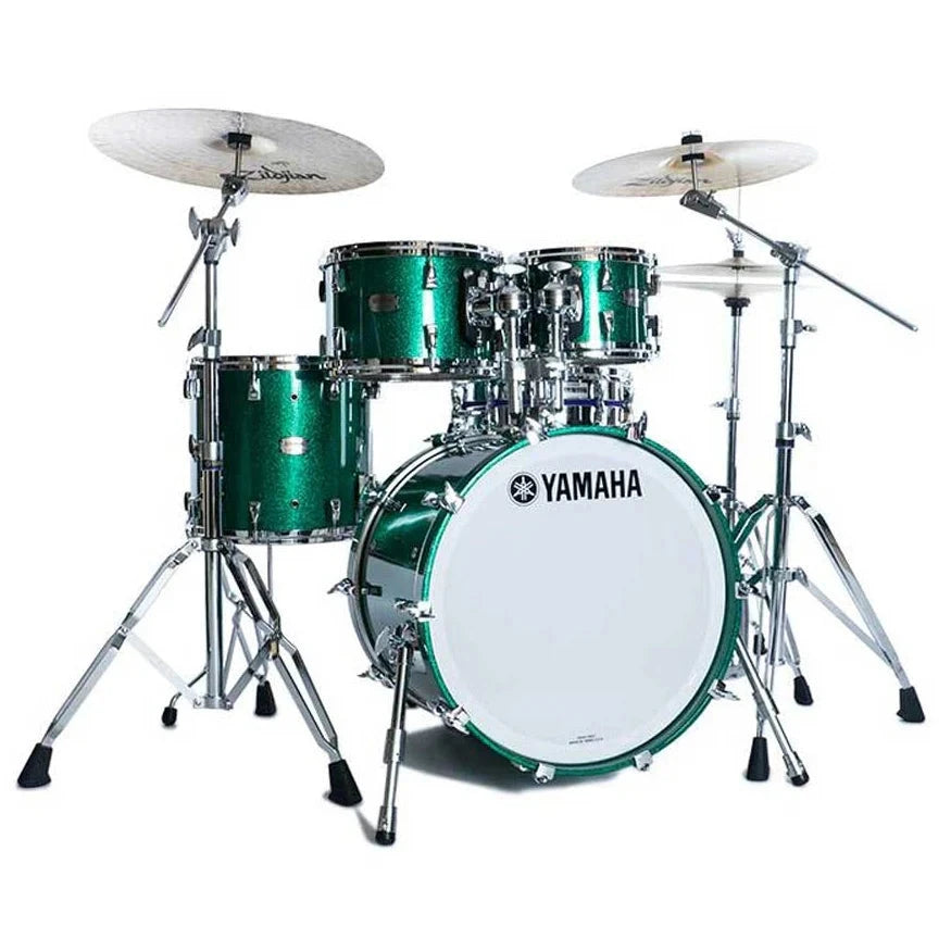 Yamaha Absolute Hybrid Maple 5-piece Shell Pack, Jade Green Sparkle (AM2165 JGS) NEW DRUM KIT YAMAHA CANADA