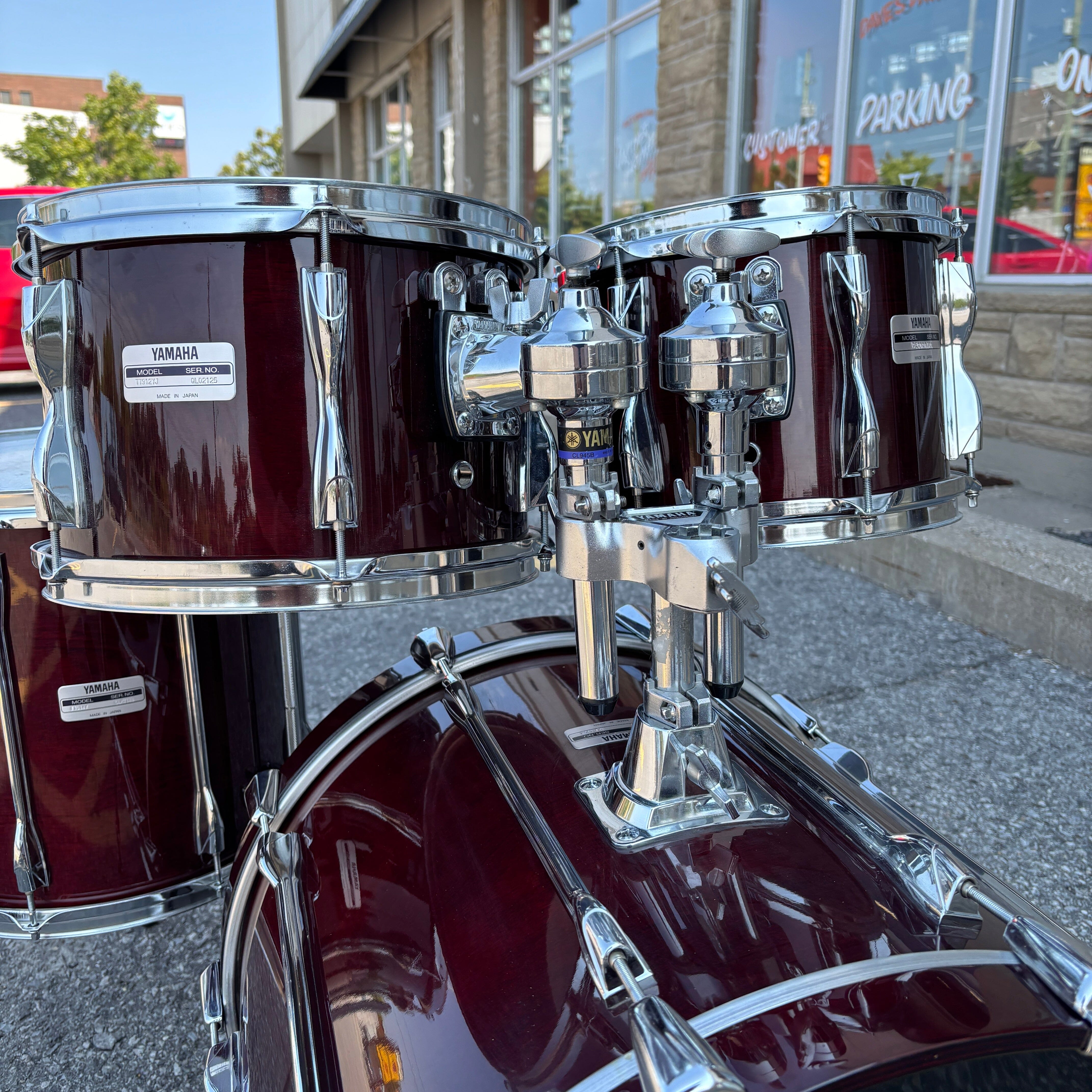 Yamaha Recording Custom 10/12/14/20 Cherry Lacquer MIJ CONSIGNMENT DRUM KIT Yamaha