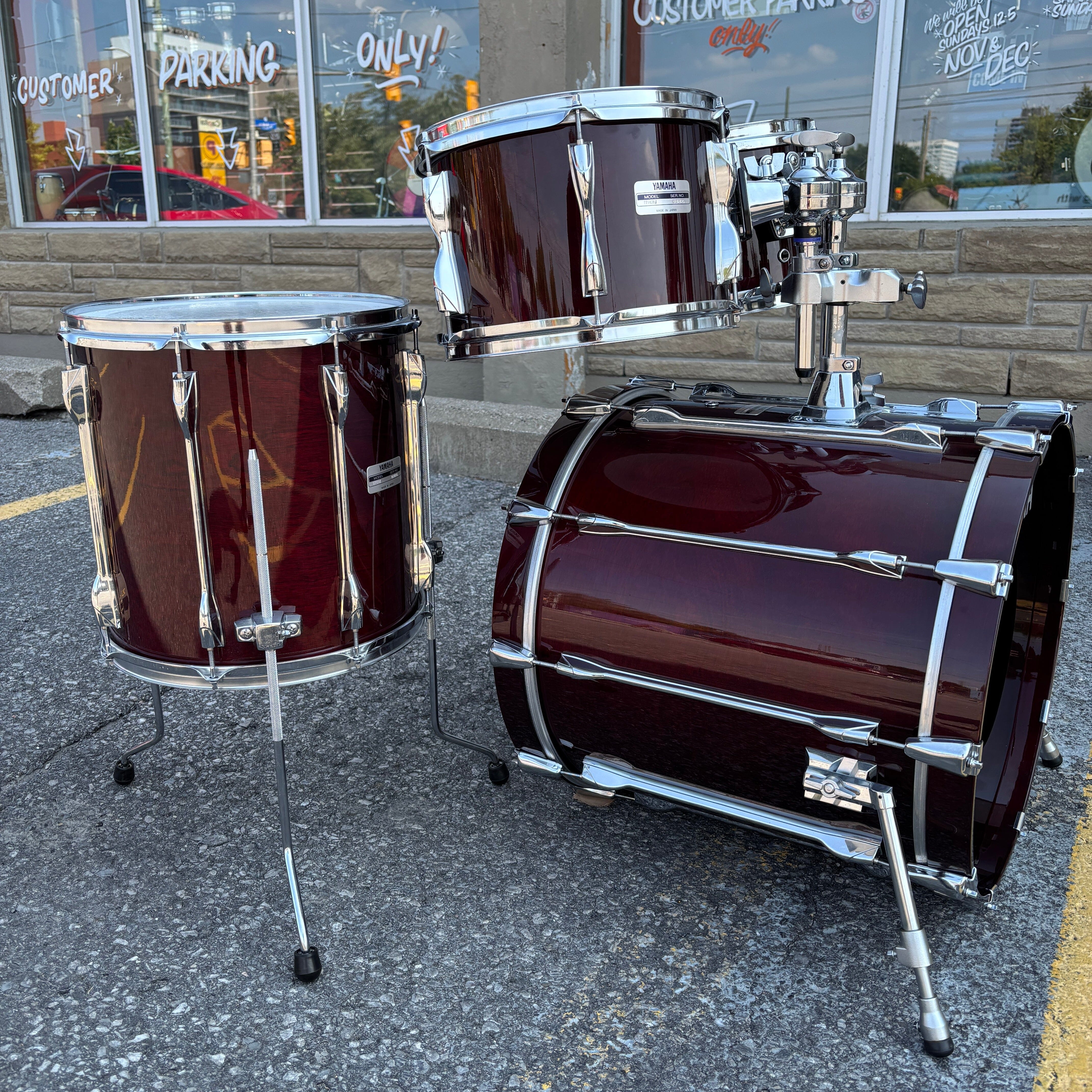 Yamaha Recording Custom 10/12/14/20 Cherry Lacquer MIJ CONSIGNMENT DRUM KIT Yamaha