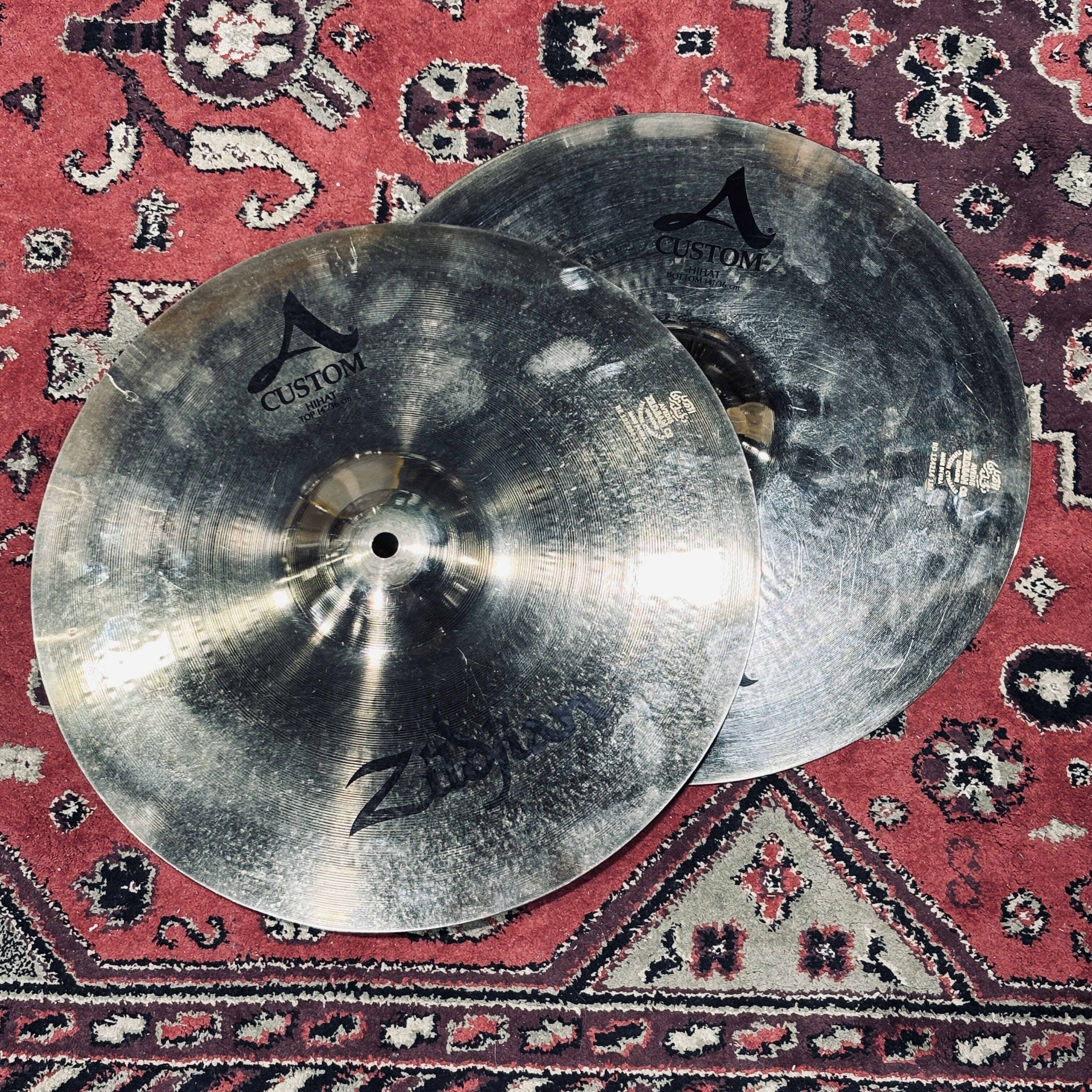 Zildjian A Custom 14" hi-hats (USED) USED ZILDJIAN CYMBALS Zildjian