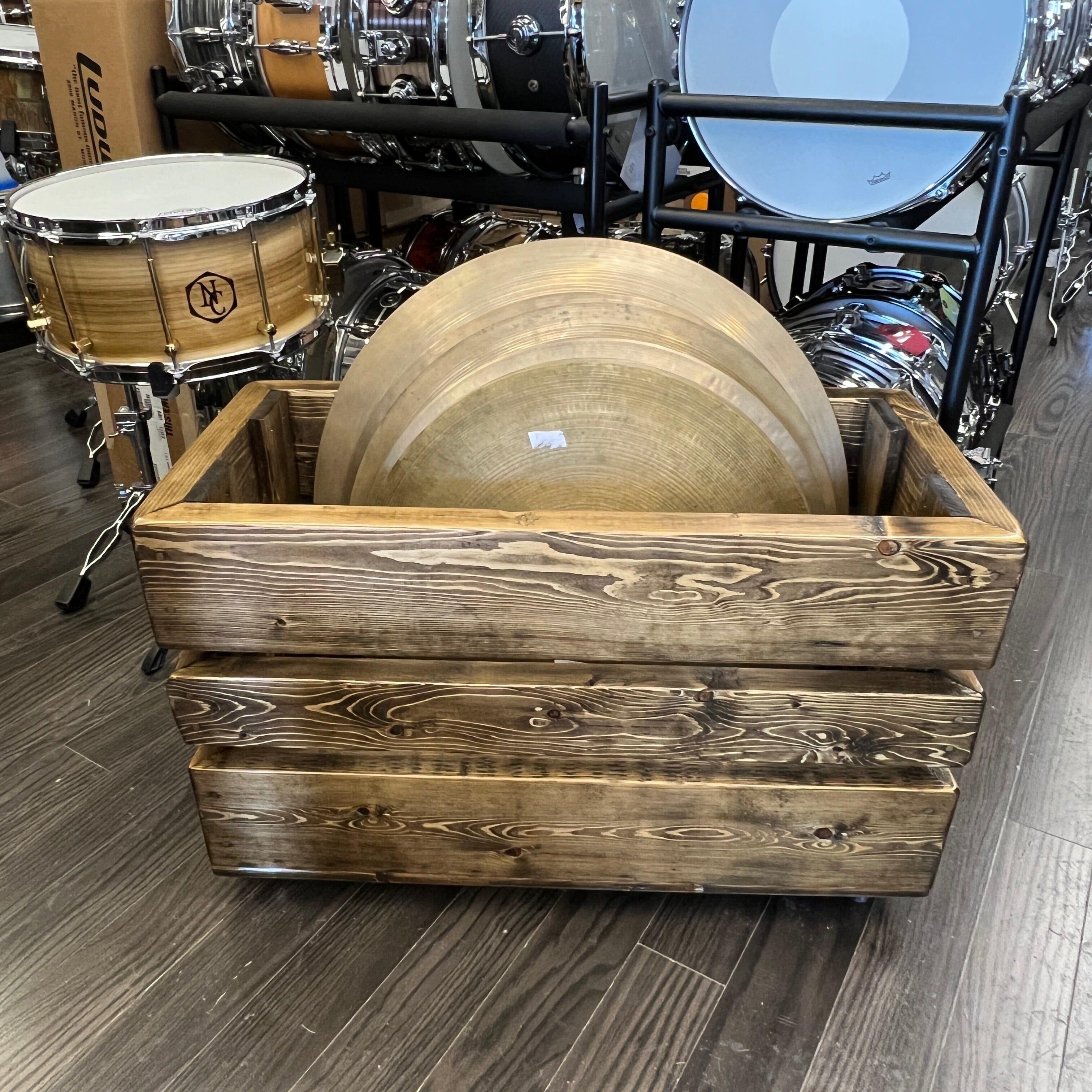Custom Cymbal Crates for Storage drum kit Dave's Drum Shop