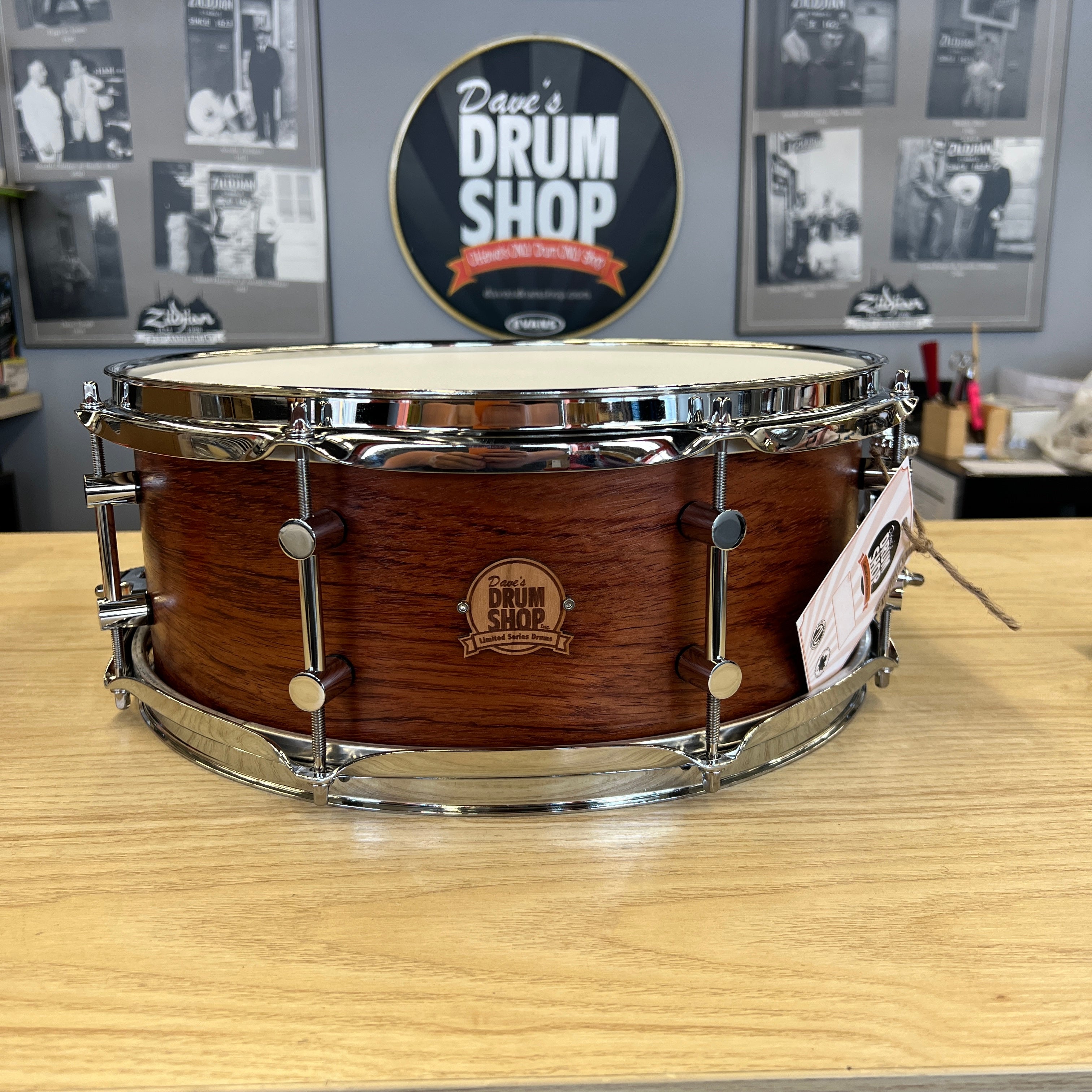 Dave's Limited Edition Snares for Charity Bubinga drum kit Dave's Drum Shop