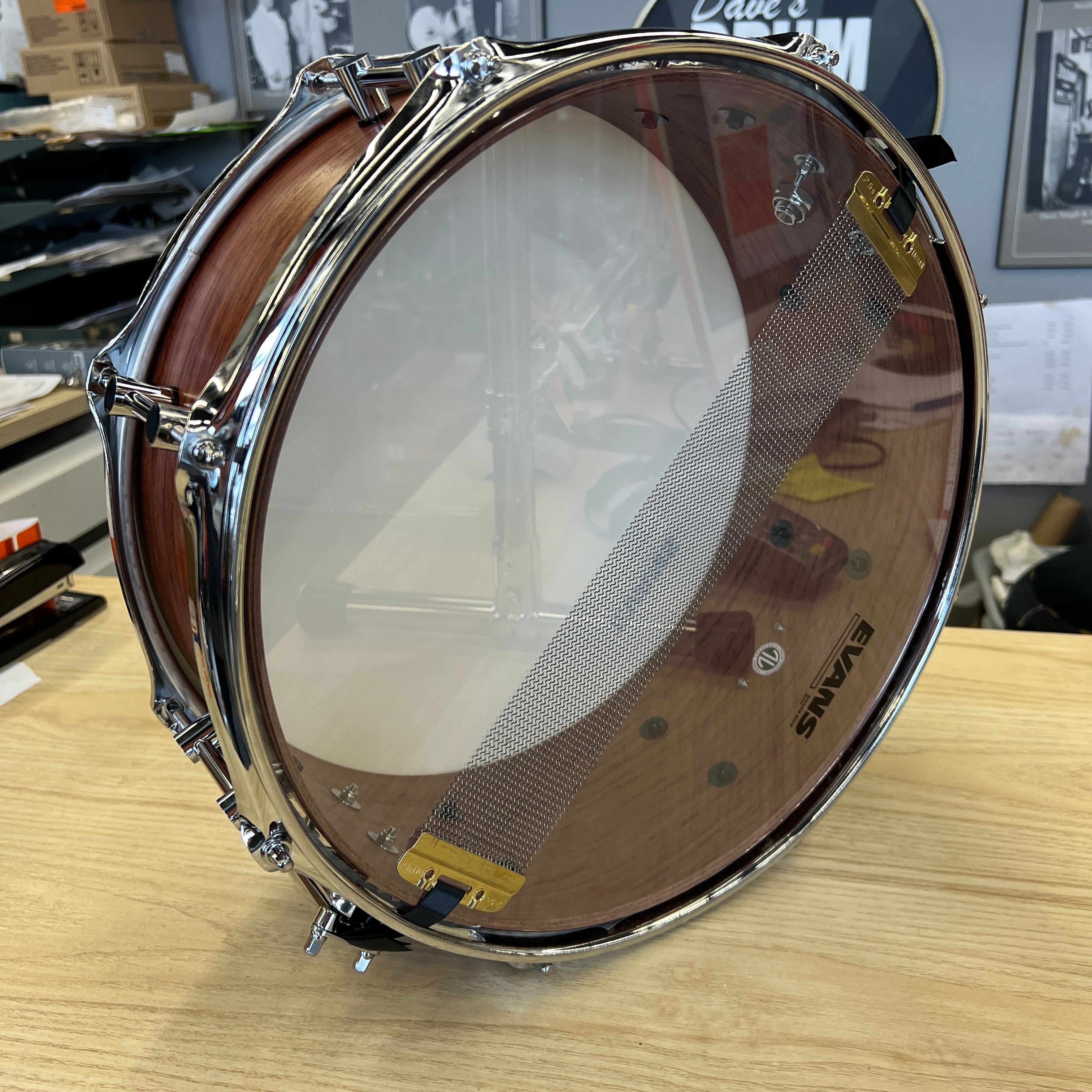 Dave's Limited Edition Snares for Charity Bubinga drum kit Dave's Drum Shop