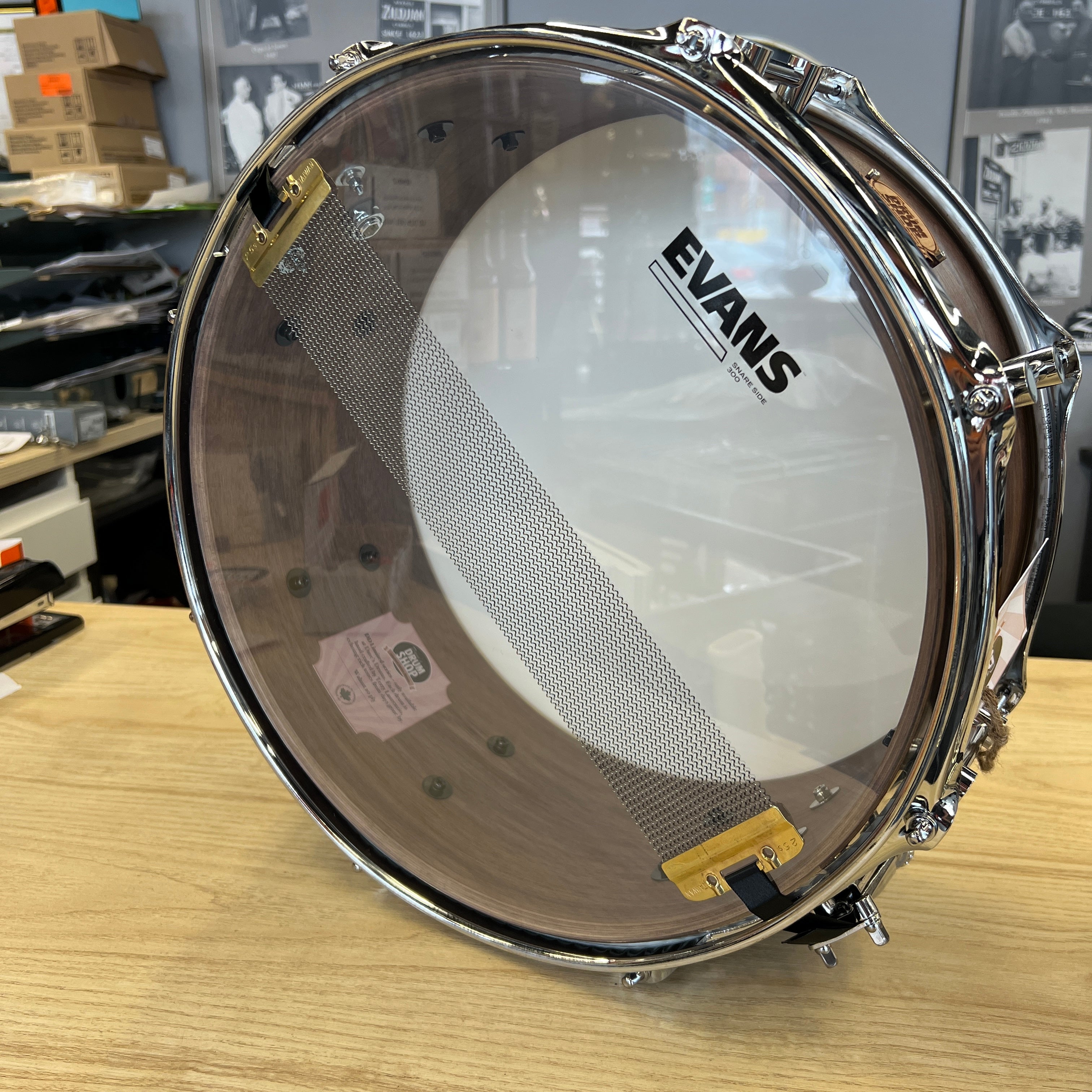 Dave's Limited Edition Snares for Charity Walnut drum kit Dave's Drum Shop
