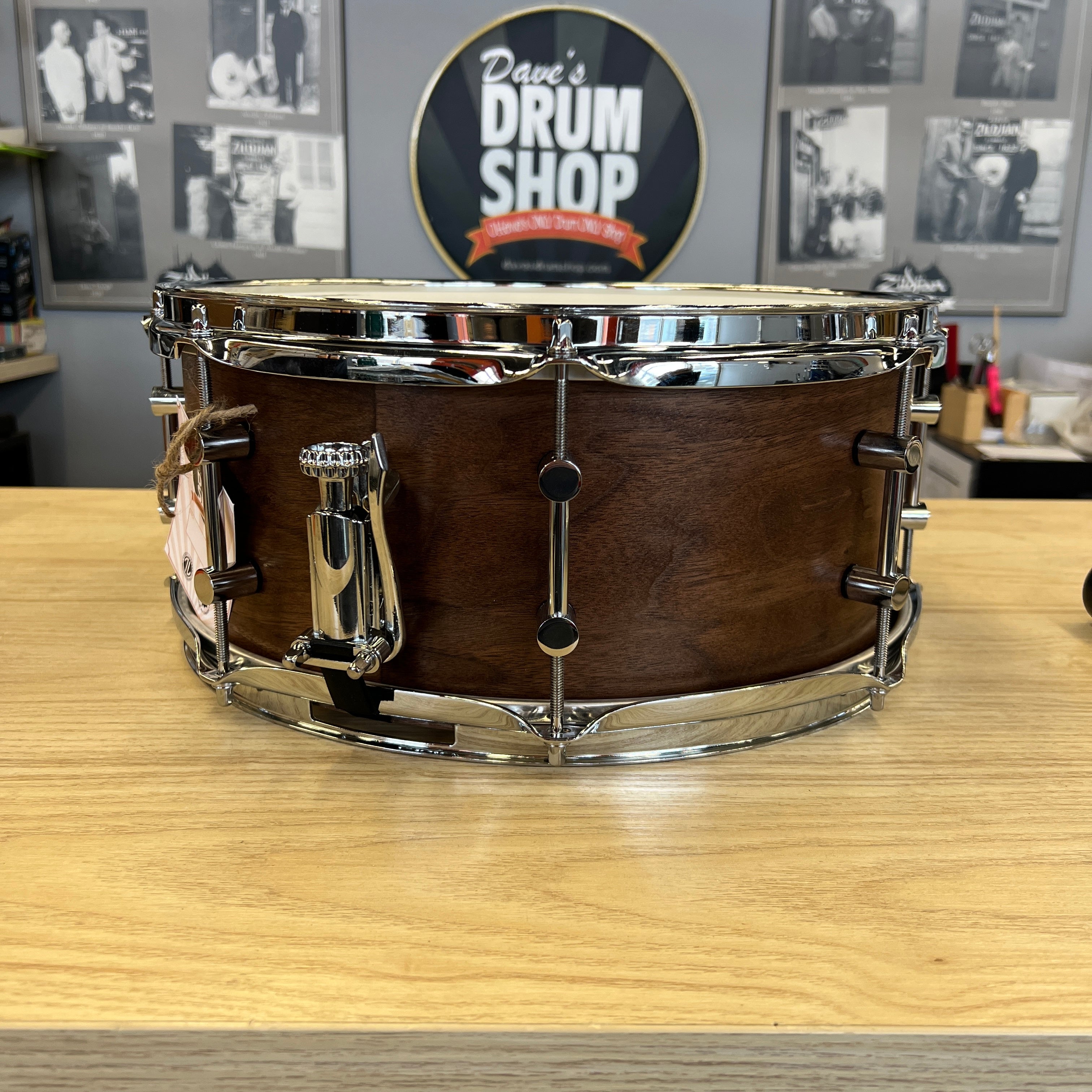 Dave's Limited Edition Snares for Charity Walnut drum kit Dave's Drum Shop