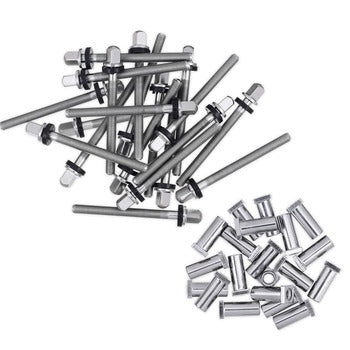 DW True-Pitch 50 Rods for 5" Snare w/ Receivers, 20 Pack (DWSMTP50S5) TENSION RODS DW