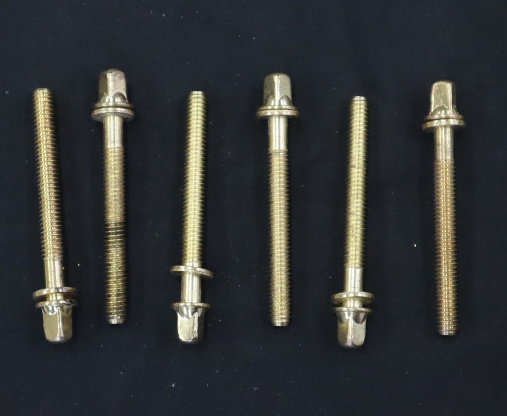 Gold/Brass 2" T rods 6 pack drum kit custom