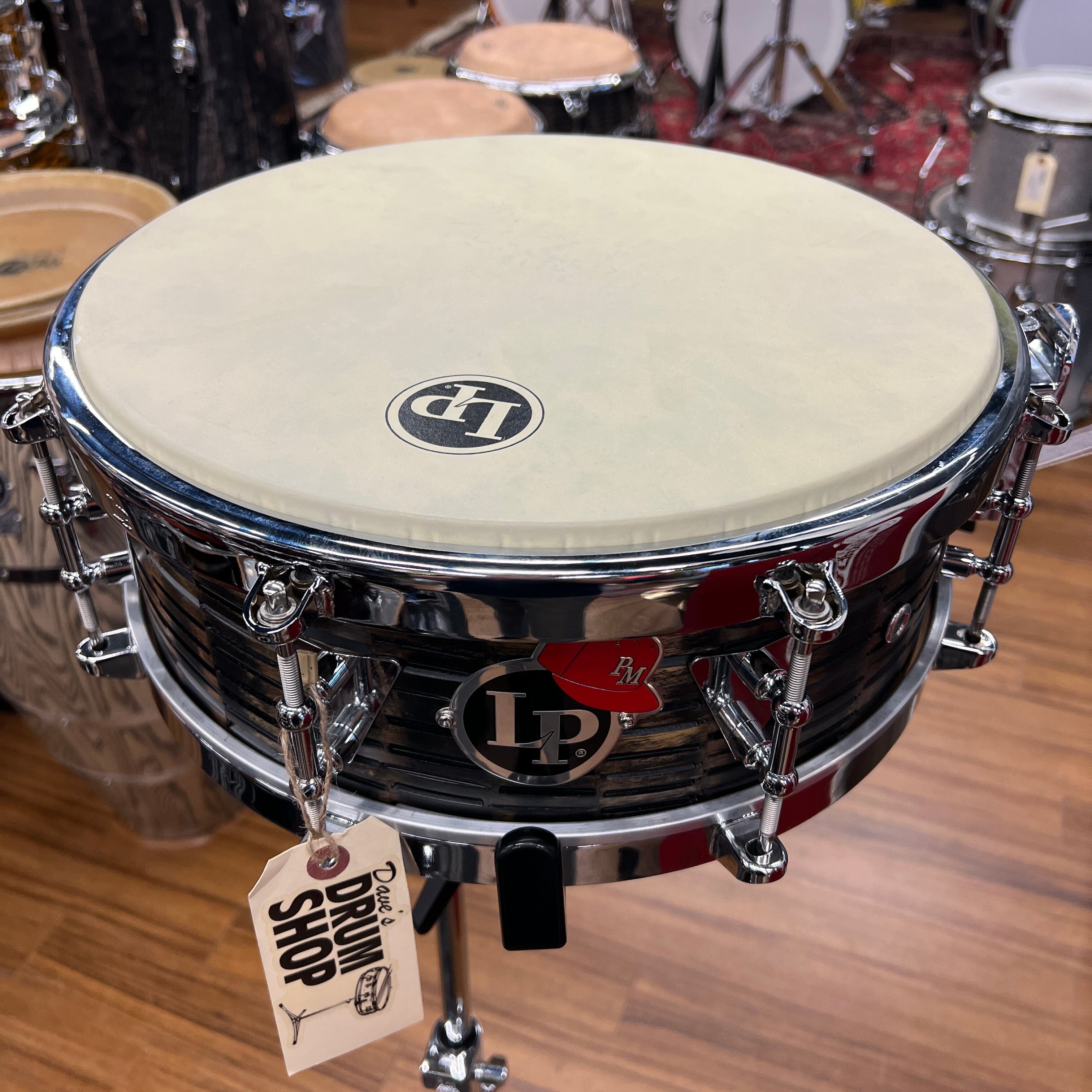 LP® PEDRITO MARTINEZ 5 ½” X 14” DEEP CUT MANGO HAND SNARE (LP5514-PM) drum kit LP