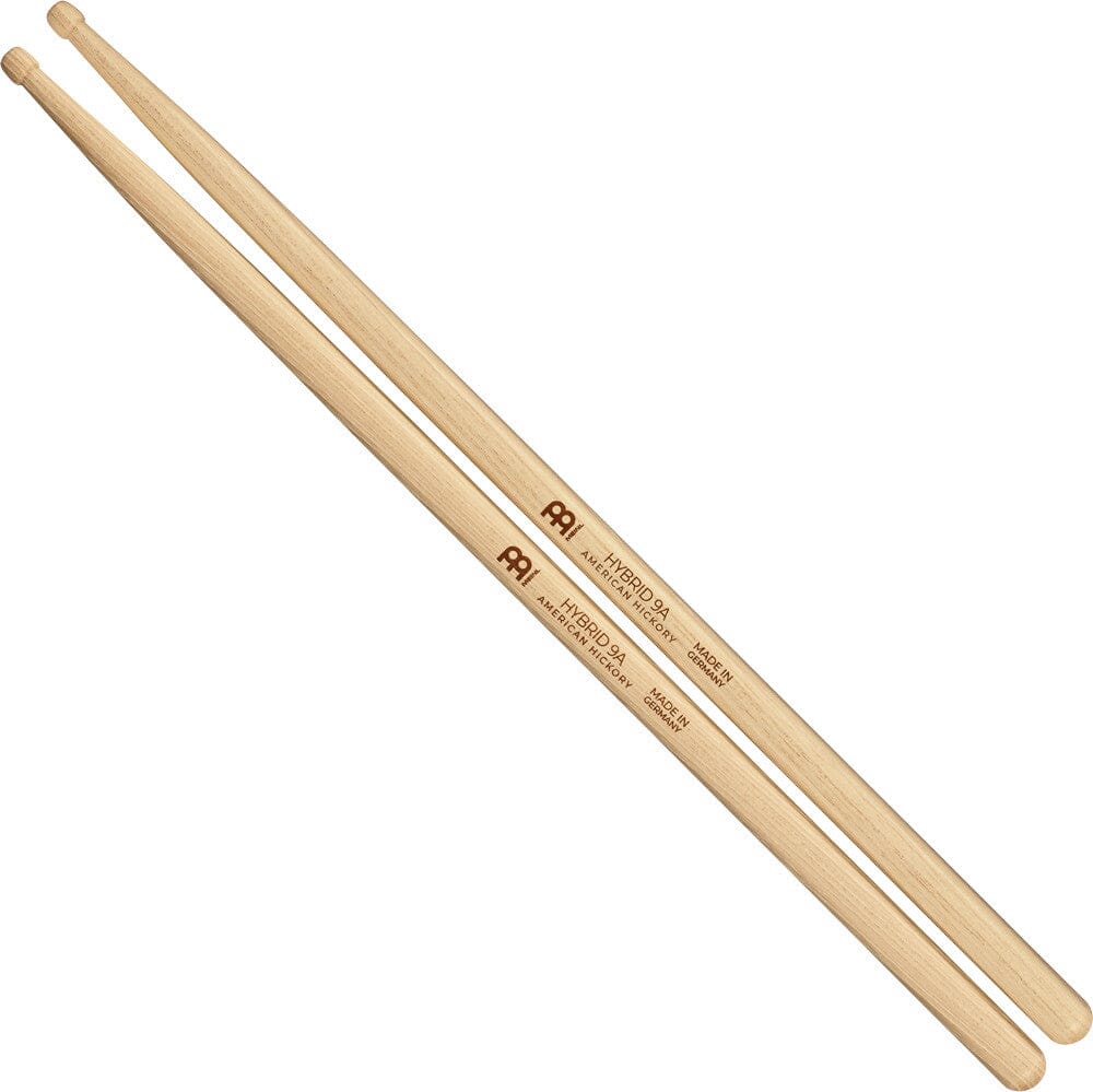 MEINL Hybrid 9A Wood Tip Drum Stick - American Hickory (SB133) DRUM STICKS Meinl