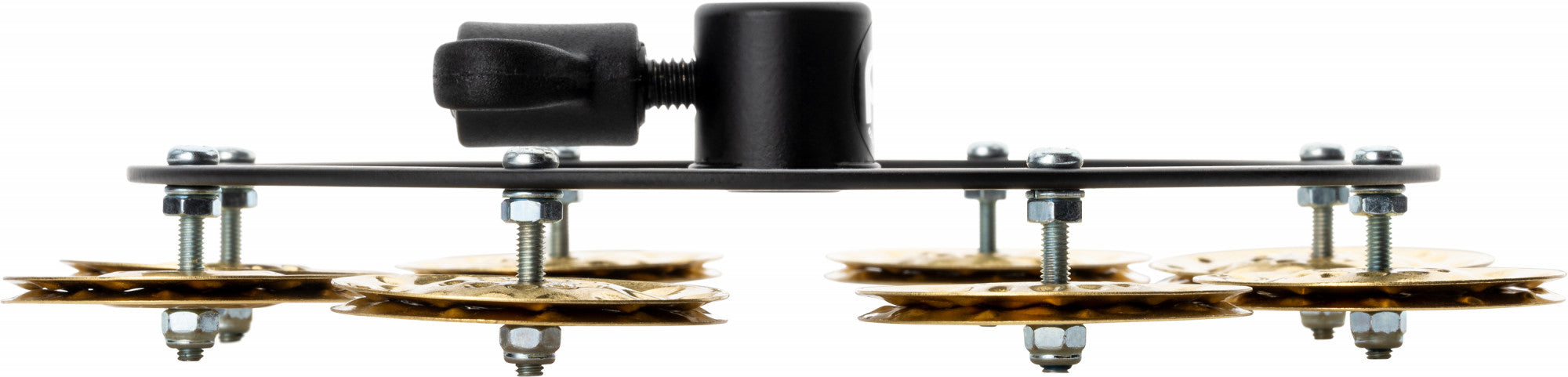 MEINL Percussion Headliner Series HiHat Tambourine, Hammered Brass, 1-row (HTHH1B-BK) hihat Meinl