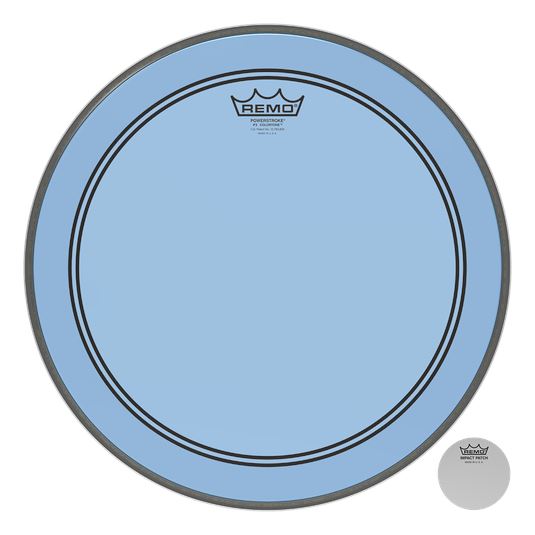 Remo 16" Powerstroke P3 Colortone Drum Head, Blue Drum Heads Remo