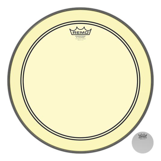 Remo Powerstroke P3 Colortone Drum Head, Yellow Drum Heads Remo