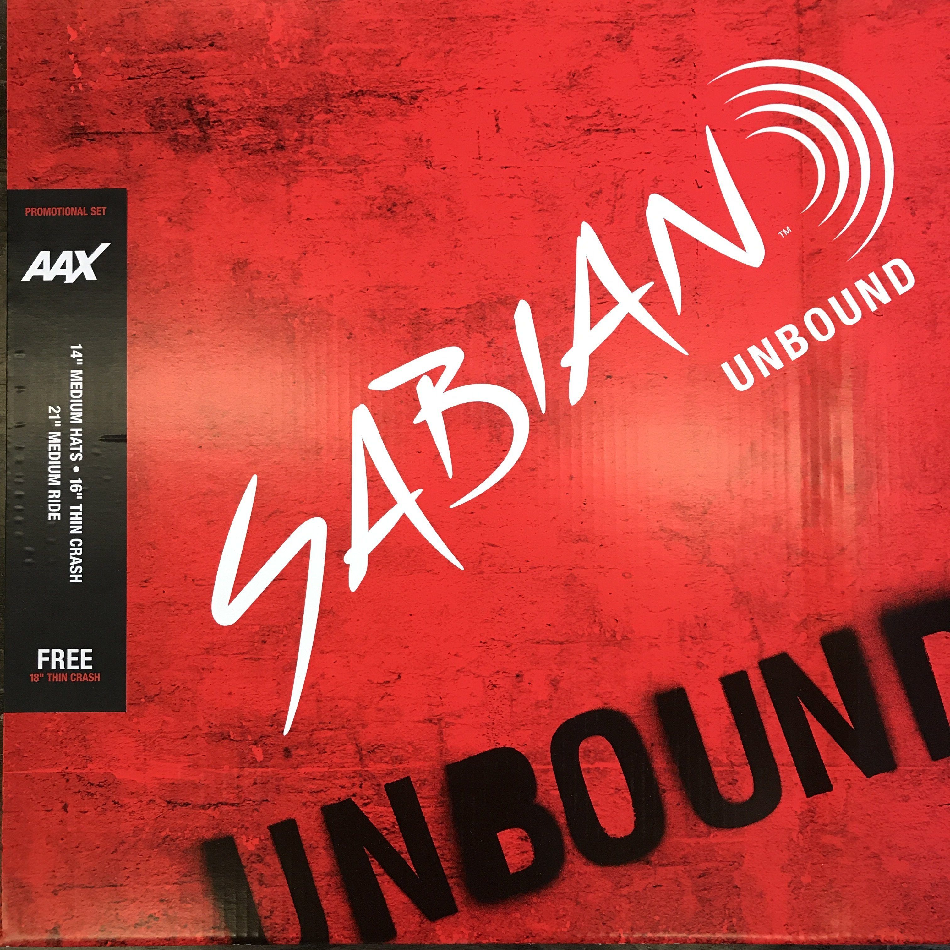 Sabian New AAX Box Set with Free 18" Thin Crash Brilliant drum kit Sabian 
