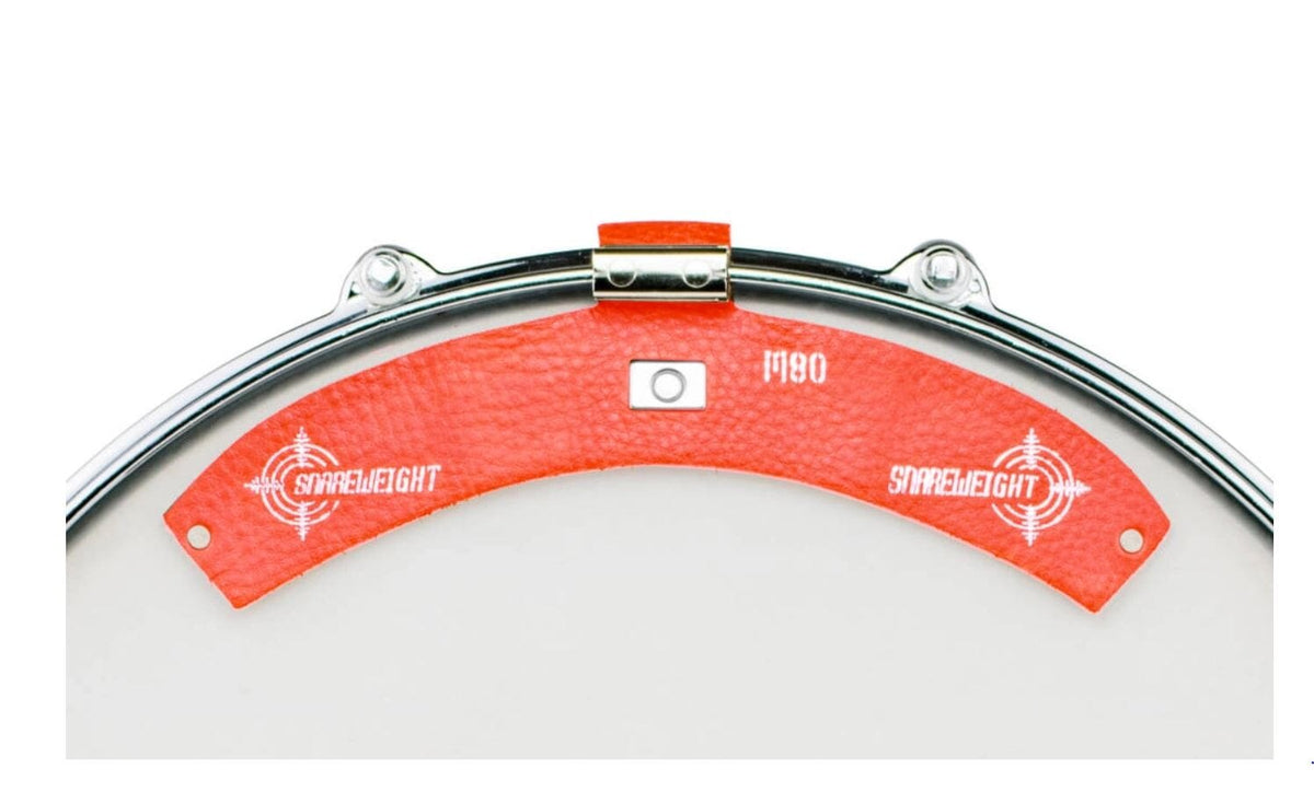 Snareweight M80 Leather Drum Tone Control Dampener (015-M80RED) Drum Accessories Snareweight