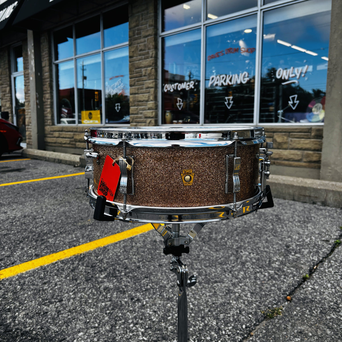 1966 Ludwig Pioneer 5x14 Snare Drum – Champagne Sparkle USED SNARE DRUMS ludwig 