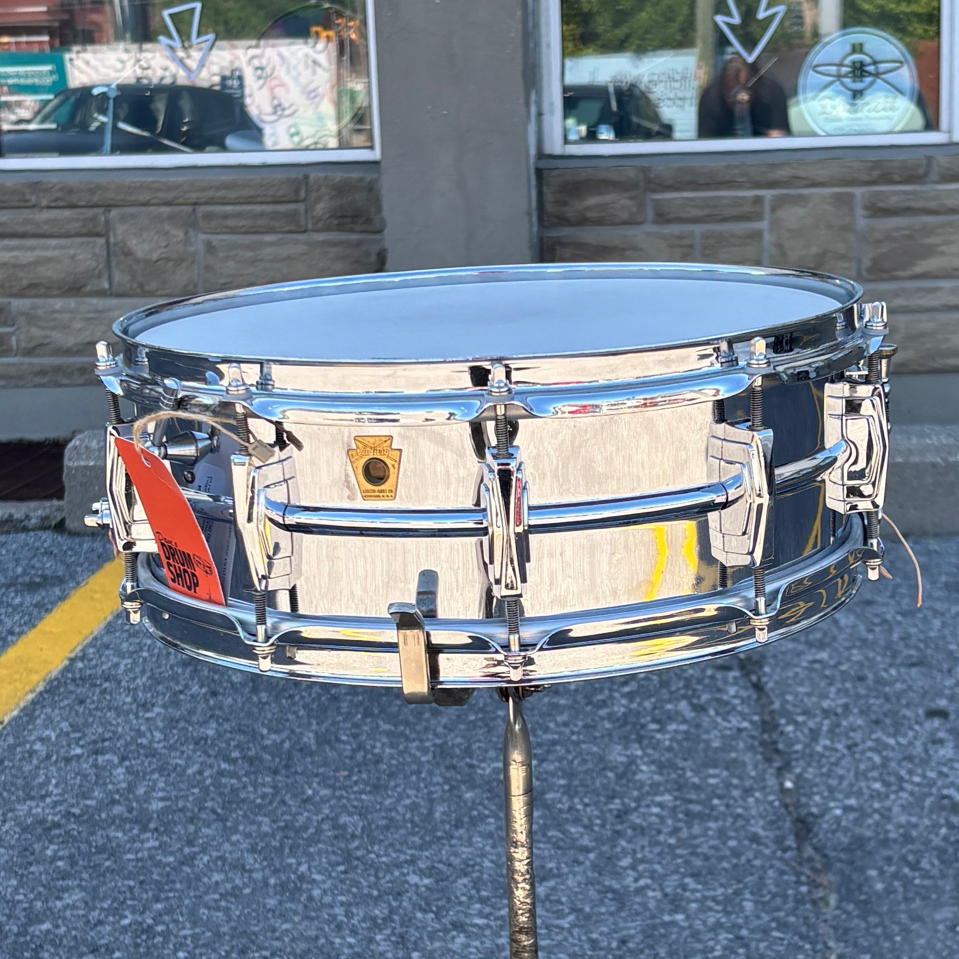 Ludwig No. 400 “Super Ludwig” 5x14 Chrome Over Brass Snare Drum