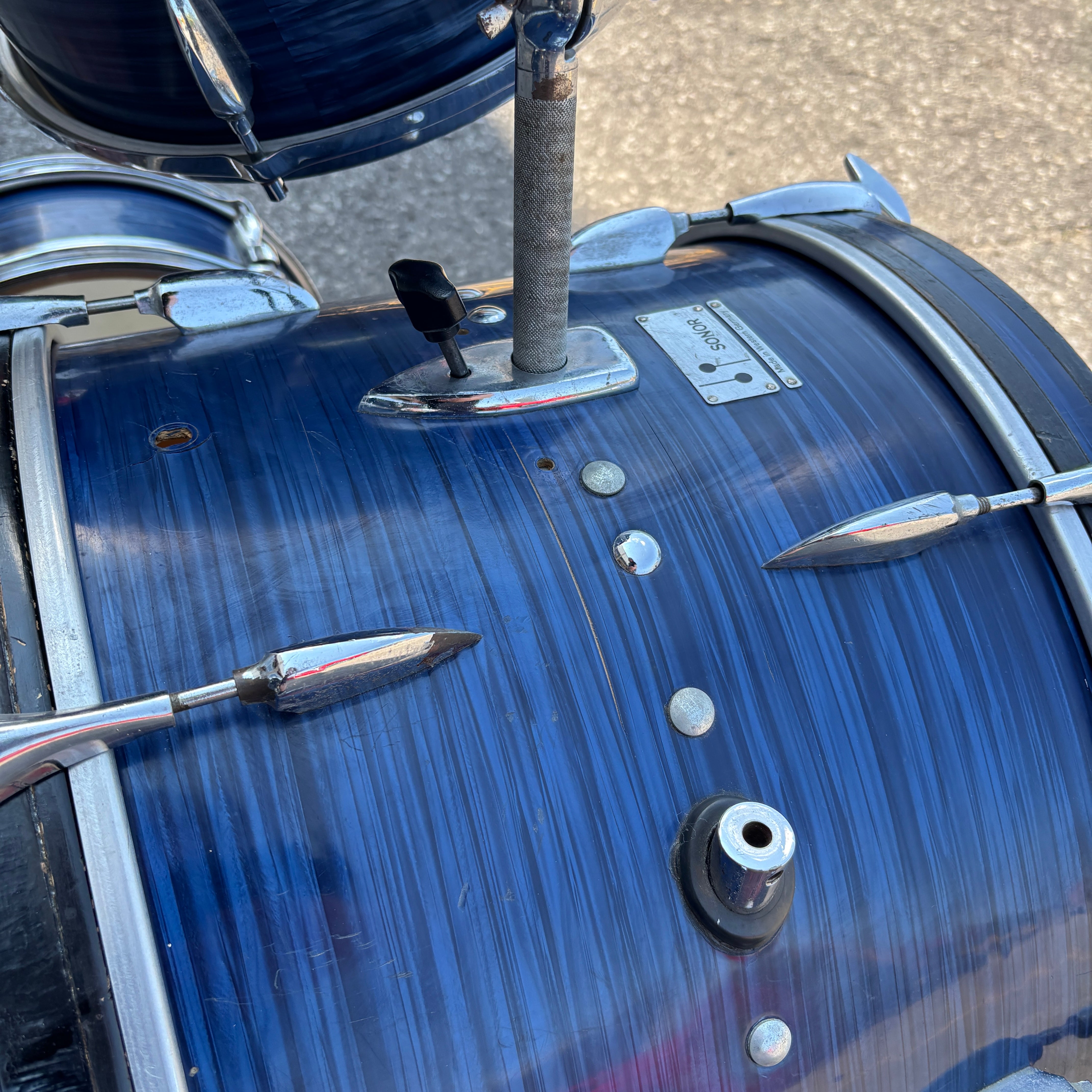 Vintage Sonor Teardrop Drum Set – Blue Marble Wrap