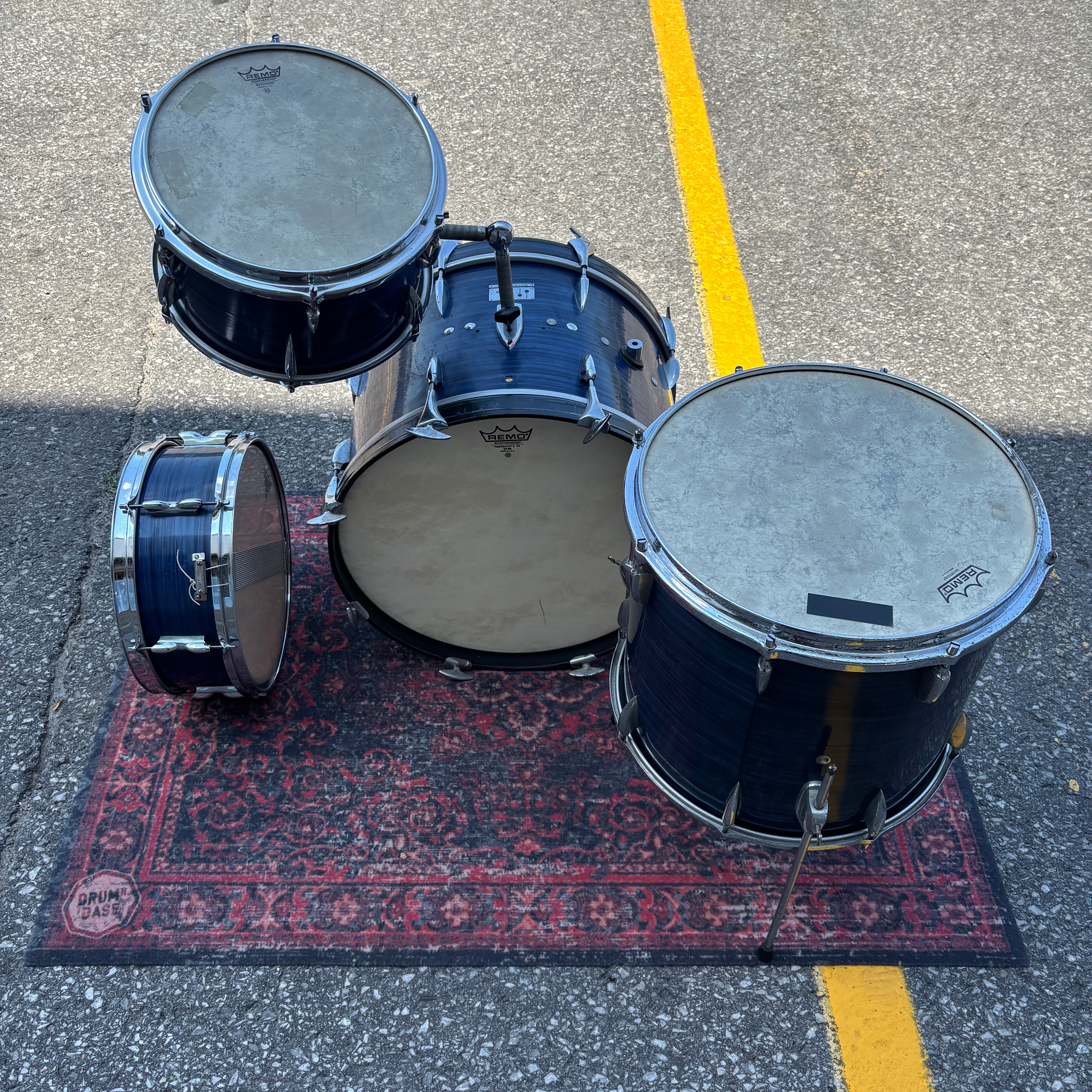 Vintage Sonor Teardrop Drum Set – Blue Marble Wrap