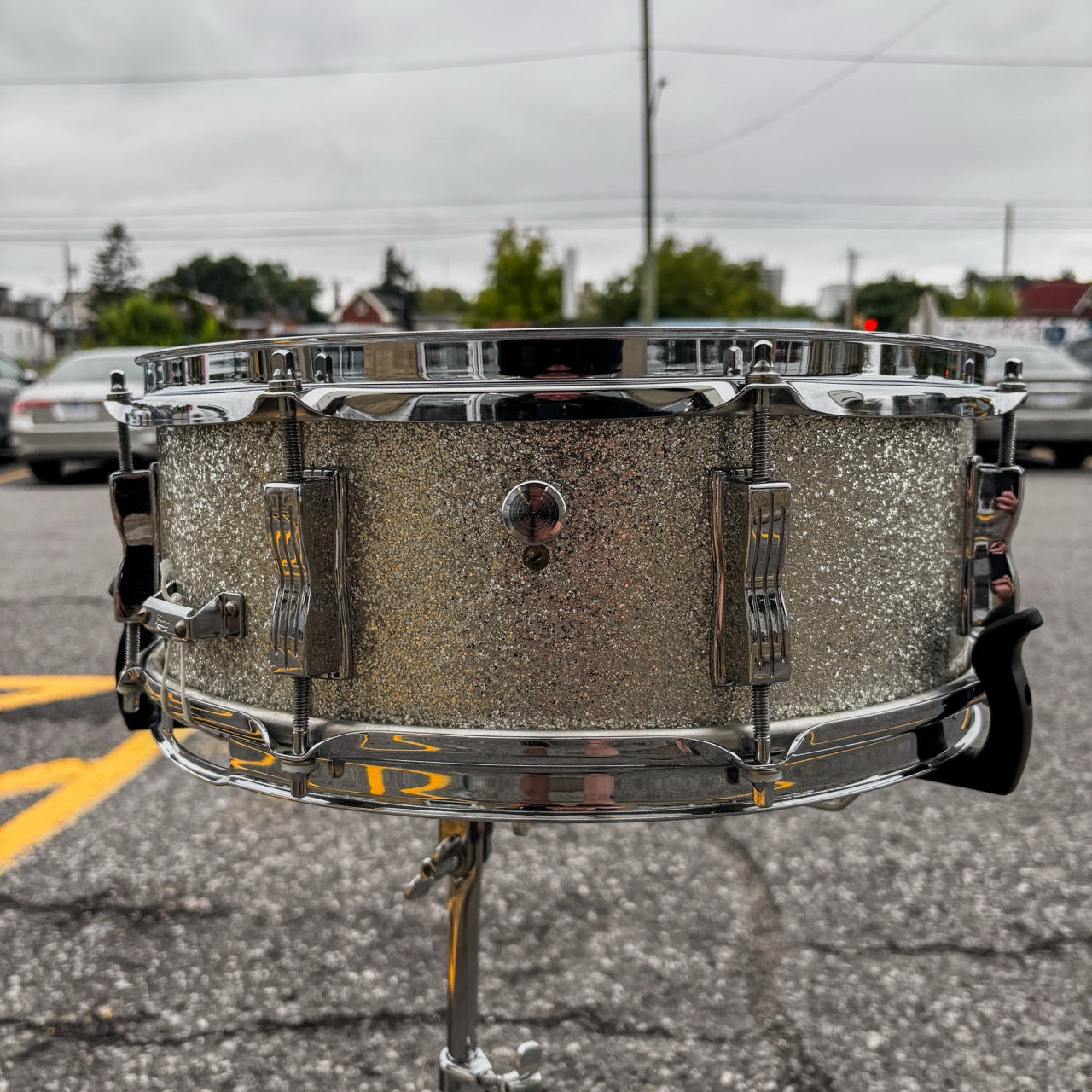 1962 Ludwig Jazz Festival 5.5x14" Snare Drum – Silver Sparkle