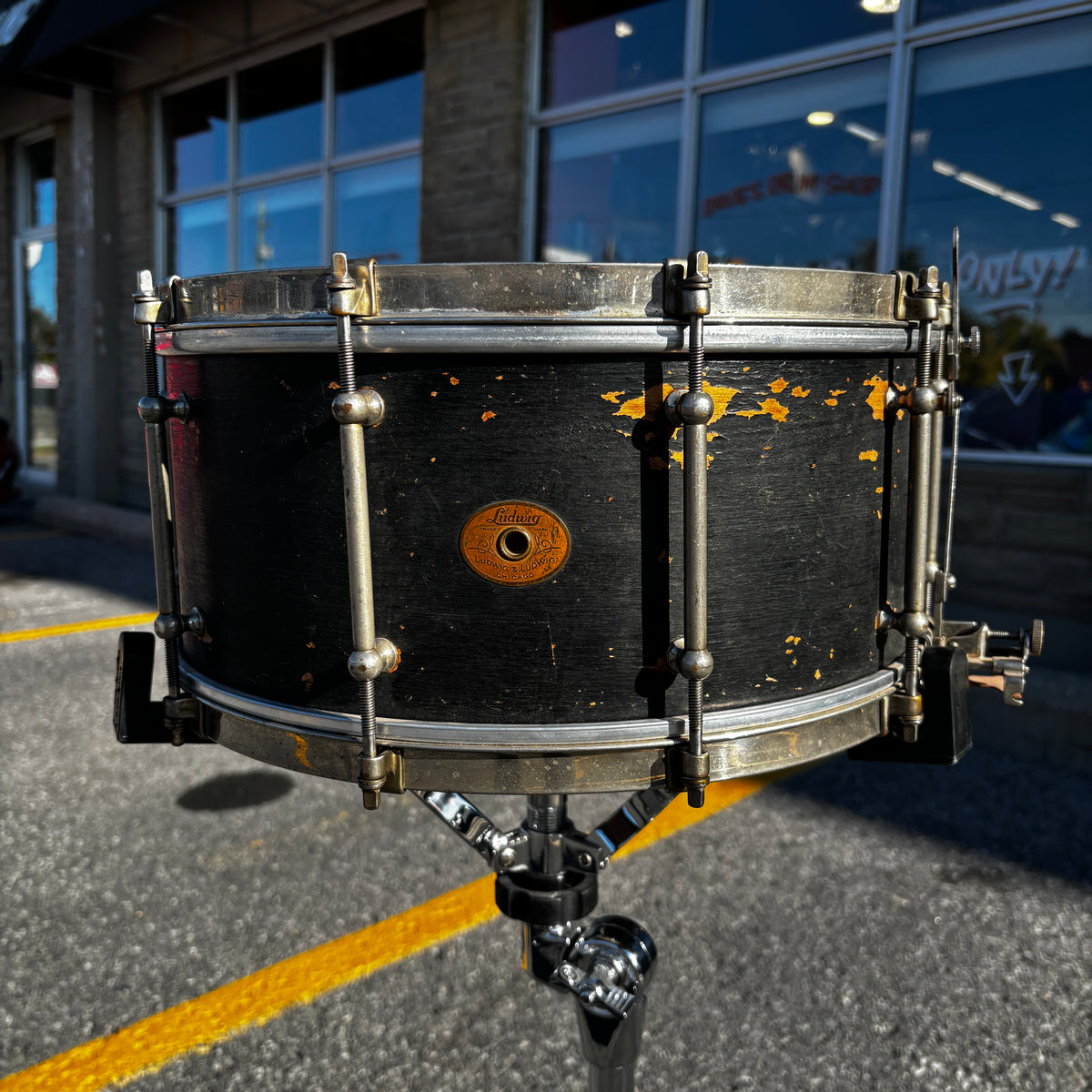 Ludwig & Ludwig Concert Theatre Model 6.5×14 Snare Drum Solid Mahogany Black Finish