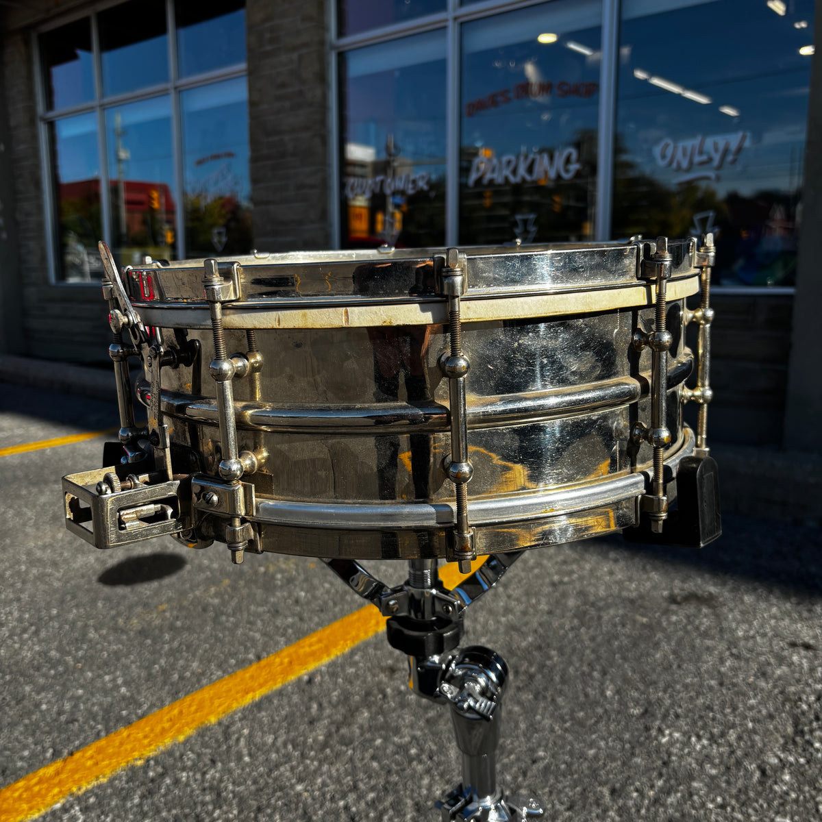 Ludwig & Ludwig Super-Ludwig 5×14 Snare Drum Nickel Over Brass 10 Lug