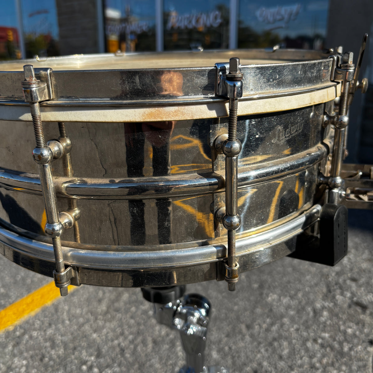 Ludwig & Ludwig Super-Ludwig 5×14 Snare Drum Nickel Over Brass 10 Lug