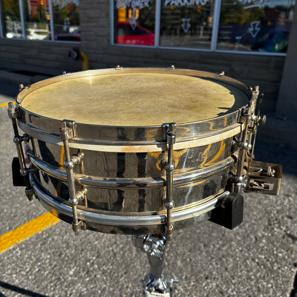 Ludwig & Ludwig Super-Ludwig 5×14 Snare Drum Nickel Over Brass 10 Lug