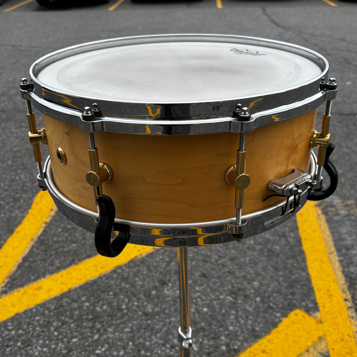 2020 Canopus M-1465 The Maple 14 × 5.5 Snare Drum – Natural Oil