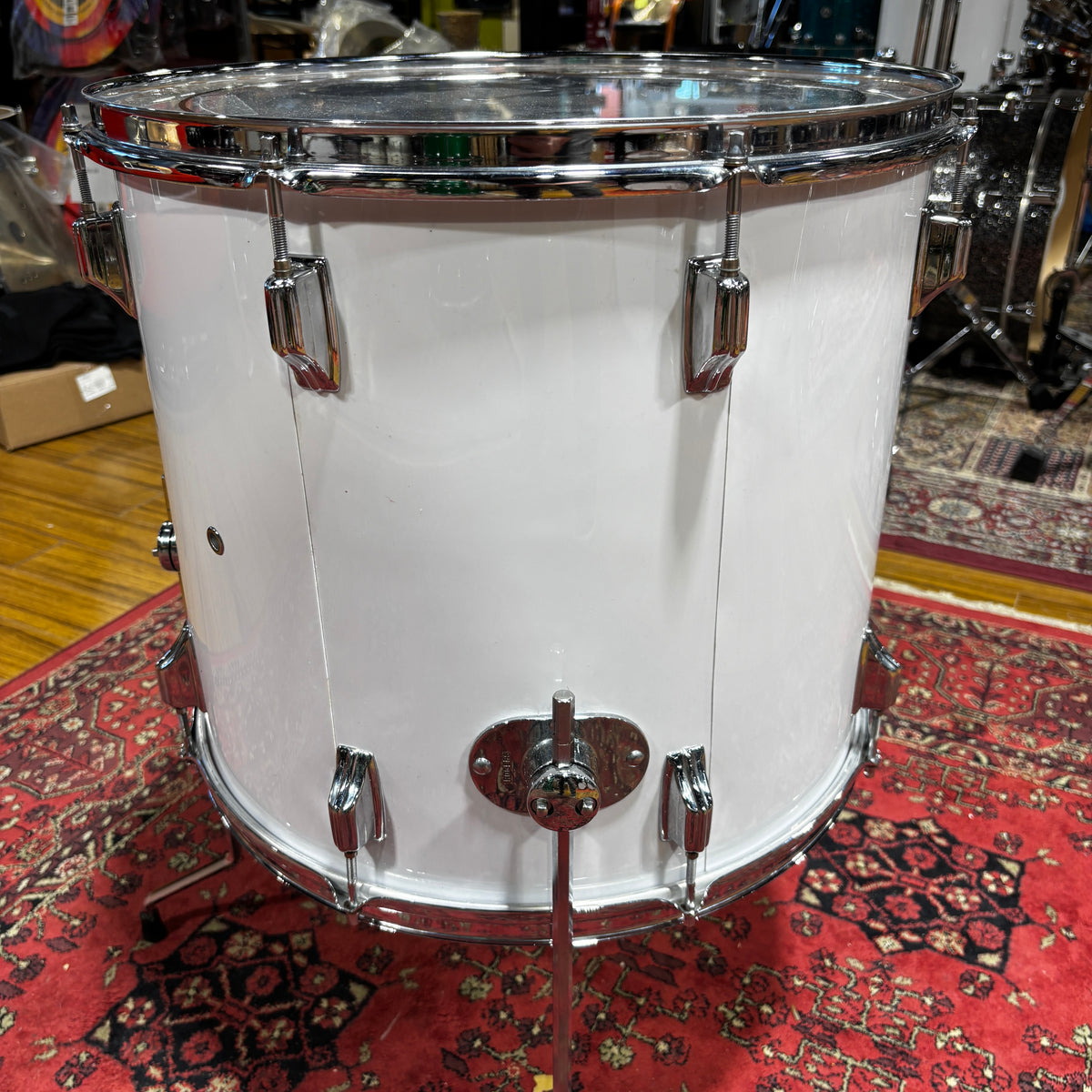 Vintage Rogers Fullerton 18" Floor Tom  White Re-Wrap