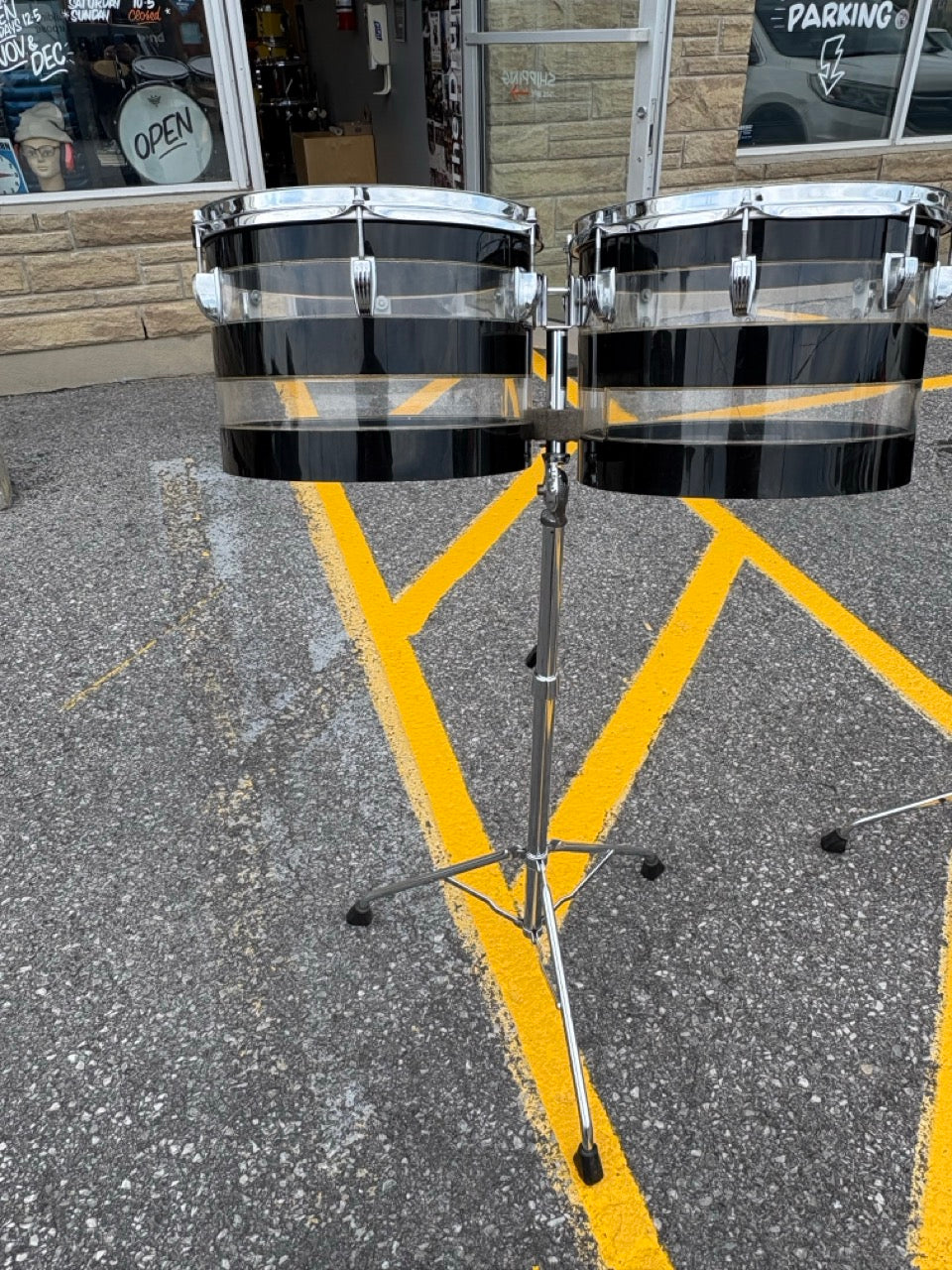 Vintage 1970's Ludwig Vistalite Pattern A Concert Toms – 13/14/15/16 with Stands