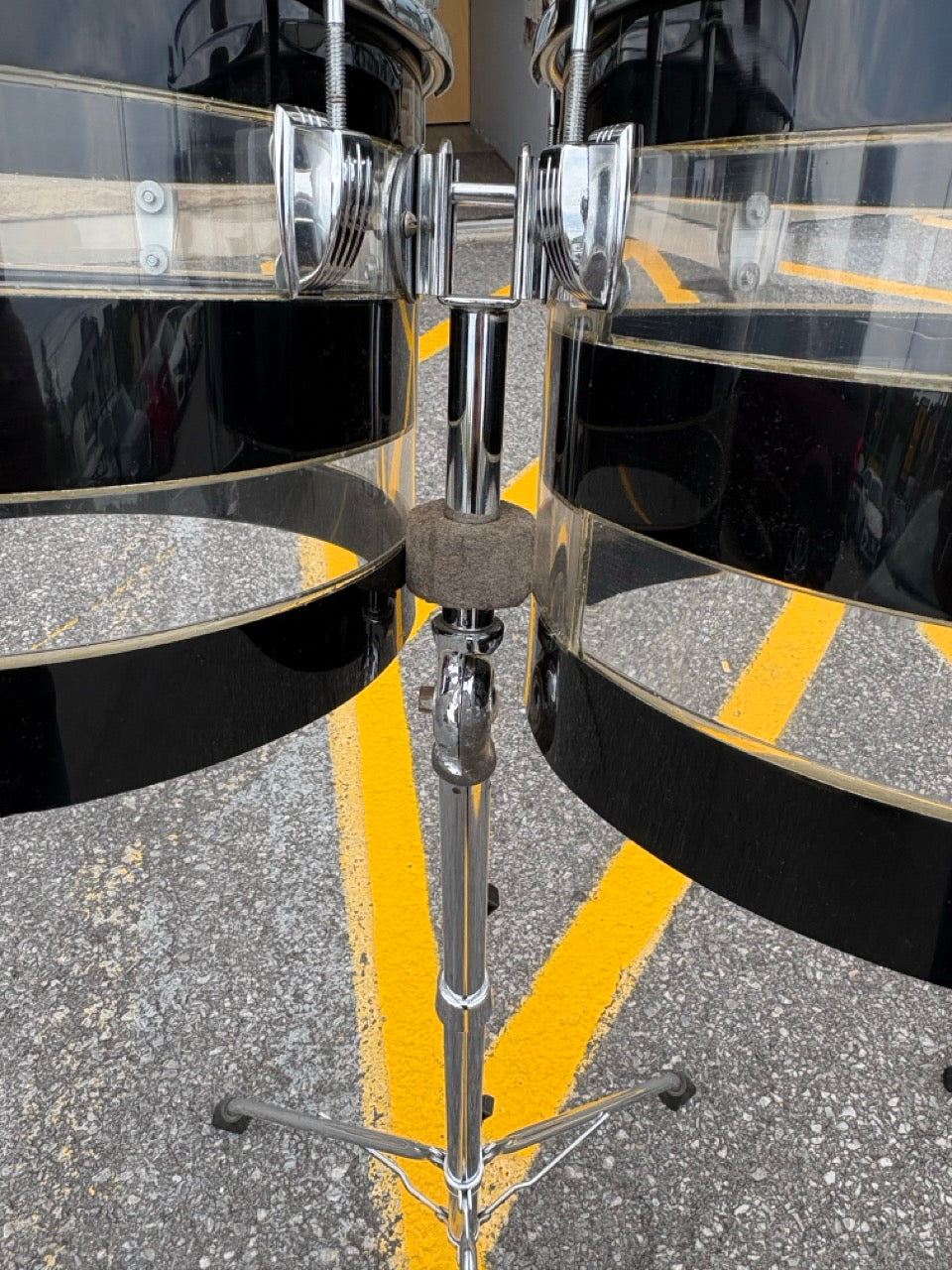 Vintage 1970's Ludwig Vistalite Pattern A Concert Toms – 13/14/15/16 with Stands