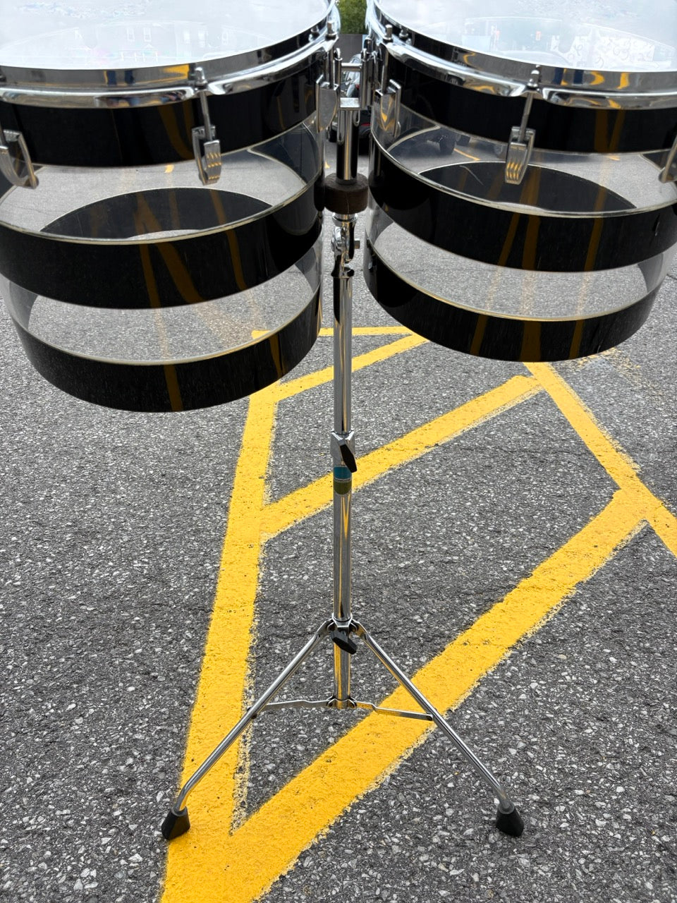 Vintage 1970's Ludwig Vistalite Pattern A Concert Toms – 13/14/15/16 with Stands