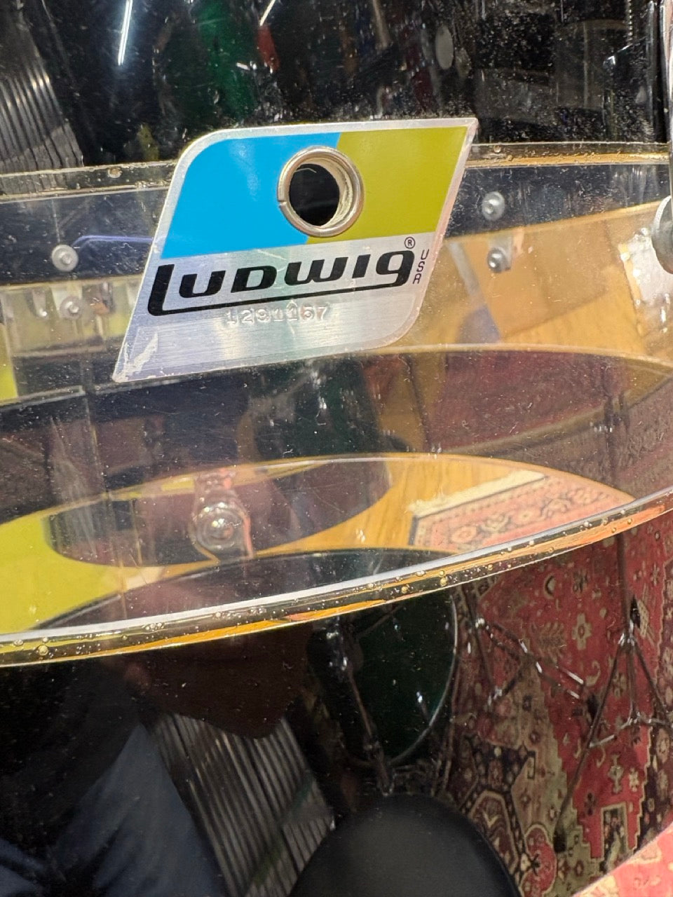 Vintage 1970's Ludwig Vistalite Pattern A Concert Toms – 13/14/15/16 with Stands
