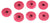 Pearl Traction Grip For Red Line Pedal, 7 Pieces (NP-283RV/7)