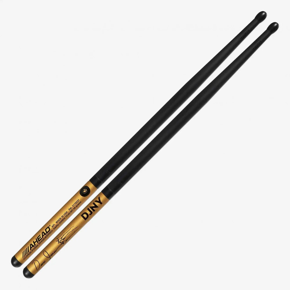 AHEAD Daru Jones "DJNY Leo" Drum Sticks, Black Sleeves & Tips (DJ) DRUM STICKS Ahead 