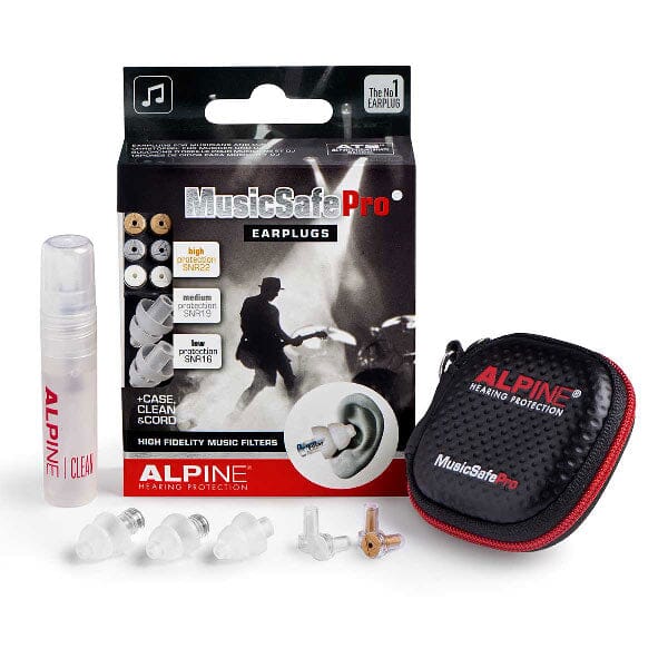 Alpine Hearing Protection MusicSafe Pro Earplugs, Transparent (MUSICSAFEPROCLR) Hearing protection Alpine Hearing Protection 