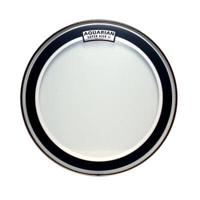 Aquarian 20" Super Kick II Clear/Regulator Black Bass Drum Head Pack (SKPII20BK) DRUM SKINS Aquarian 