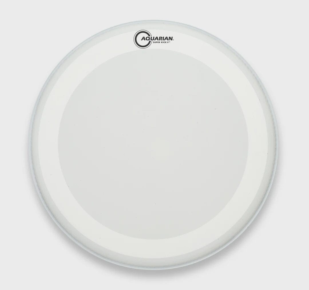 Aquarian 20" Super Kick II Texture Coated White Bass Drum Head (TCSKII20) DRUM SKINS Aquarian 