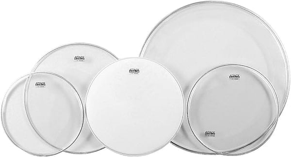Attack 5 Pack Drum Heads - 12 13 16 22 14C (DHA-PACKB) DRUM SKINS Attack 
