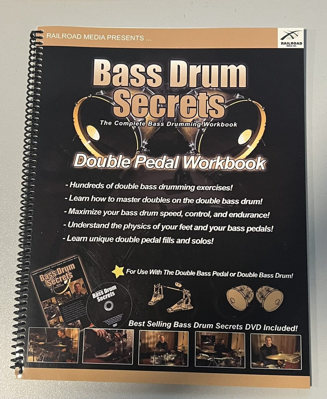 Bass Drum Secrets: The Complete Bass Drumming Workbook: Double Pedal Workbook (2007) BOOKS VIDEOS DVD MAGAZINE Railroad Media 
