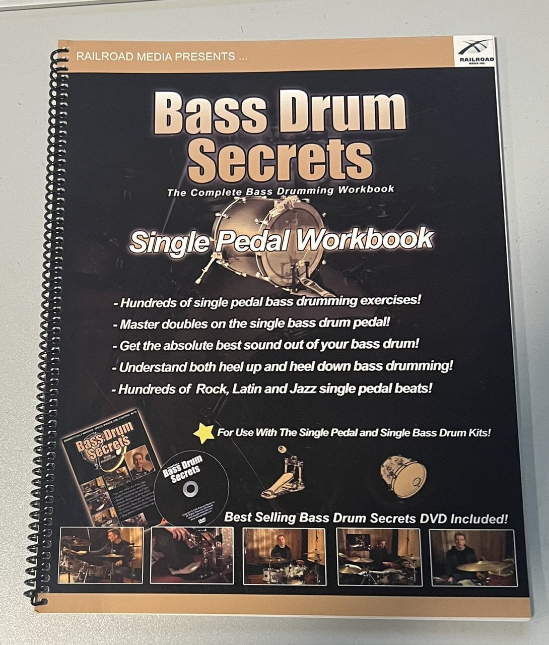 Bass Drum Secrets: The Complete Bass Drumming Workbook: Single Pedal Workbook (2007) BOOKS VIDEOS DVD MAGAZINE Railroad Media 