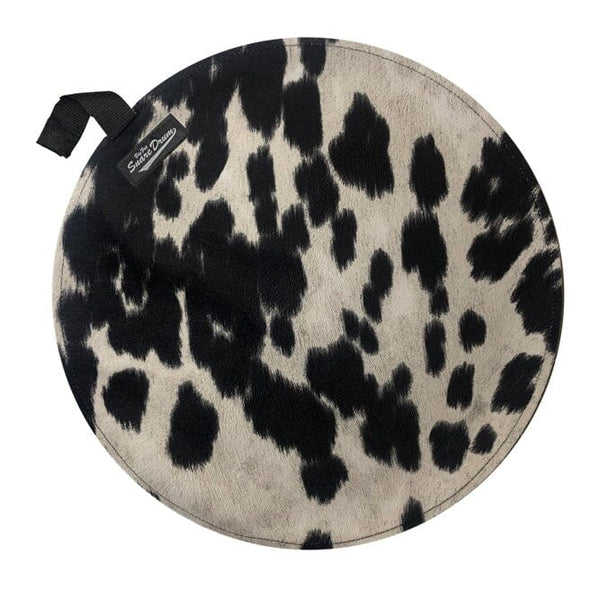Big Fat Snare Drum Cow Moo Faux Suede Head, Black, Rock (BFSD-R-SP-CMB) NEW DRUM ACCESSORIES Big Fat Snare 