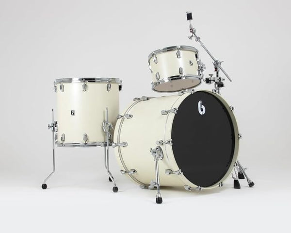 British Drum Company Enigma 3pc Club Drum Set, Satin Olde English White (BDC-ENG-22-CB-SEW) NEW DRUM KIT British Drum Co 