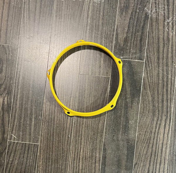 Drum Hoop 8" 5 Hole 2.3mm Steel Drum Hoop, Yellow Powder Coated, Triple Flanged CUSTOM DRUM PARTS Not specified 