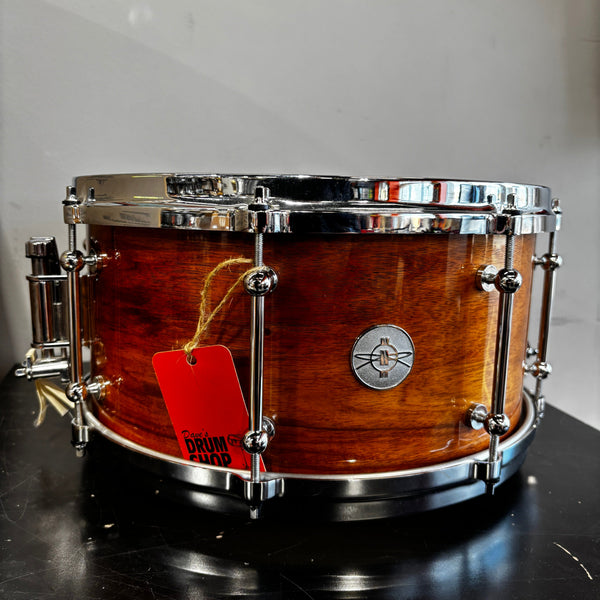Dunnett Classic MonoPly Mahogany 7×14" Snare Drum – Natural Gloss CONSIGNMENT DRUM KIT Dunnett 