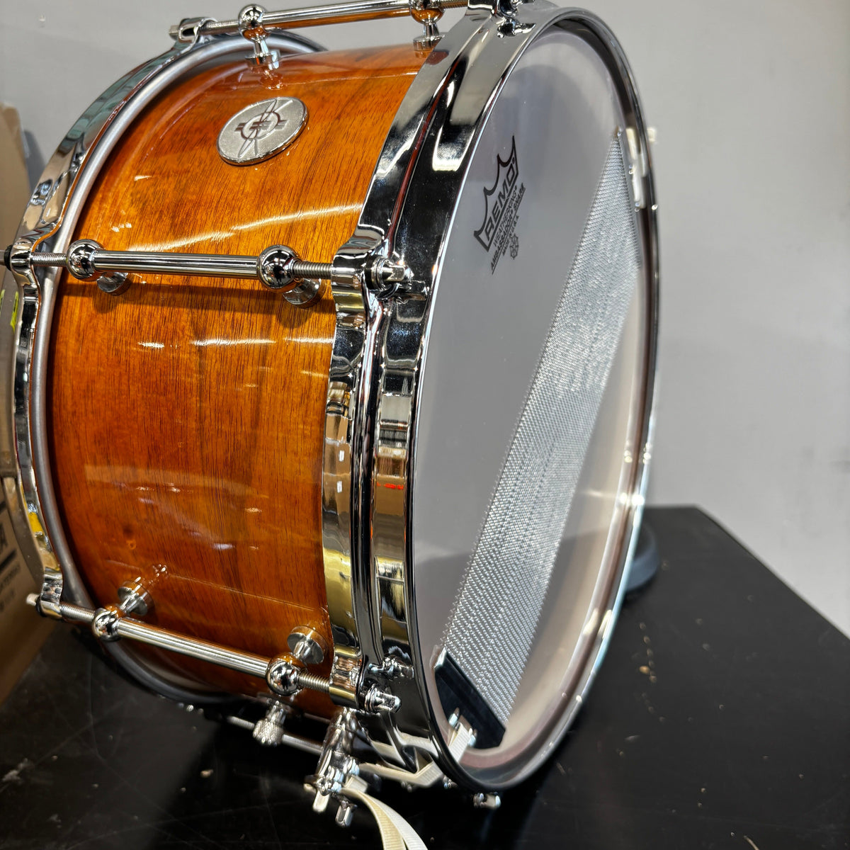 Dunnett Classic MonoPly Mahogany 7×14" Snare Drum – Natural Gloss CONSIGNMENT DRUM KIT Dunnett 