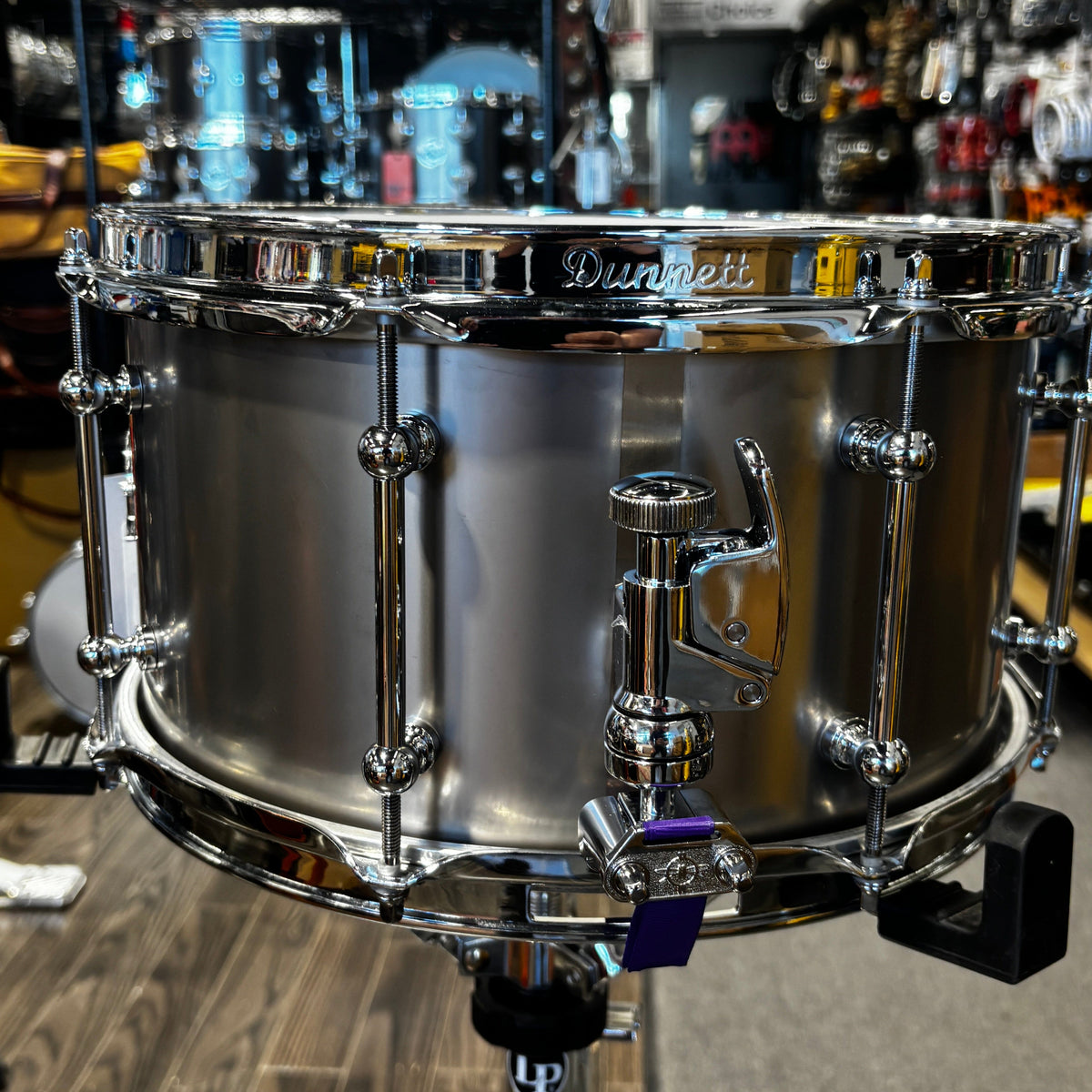 Dunnett Classic Titanium Tourbillon Snare Drum 13″ × 7″, Raw NEW SNARE DRUMS Dunnett 