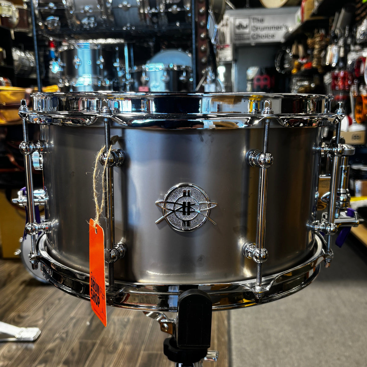 Dunnett Classic Titanium Tourbillon Snare Drum 13″ × 7″, Raw NEW SNARE DRUMS Dunnett 